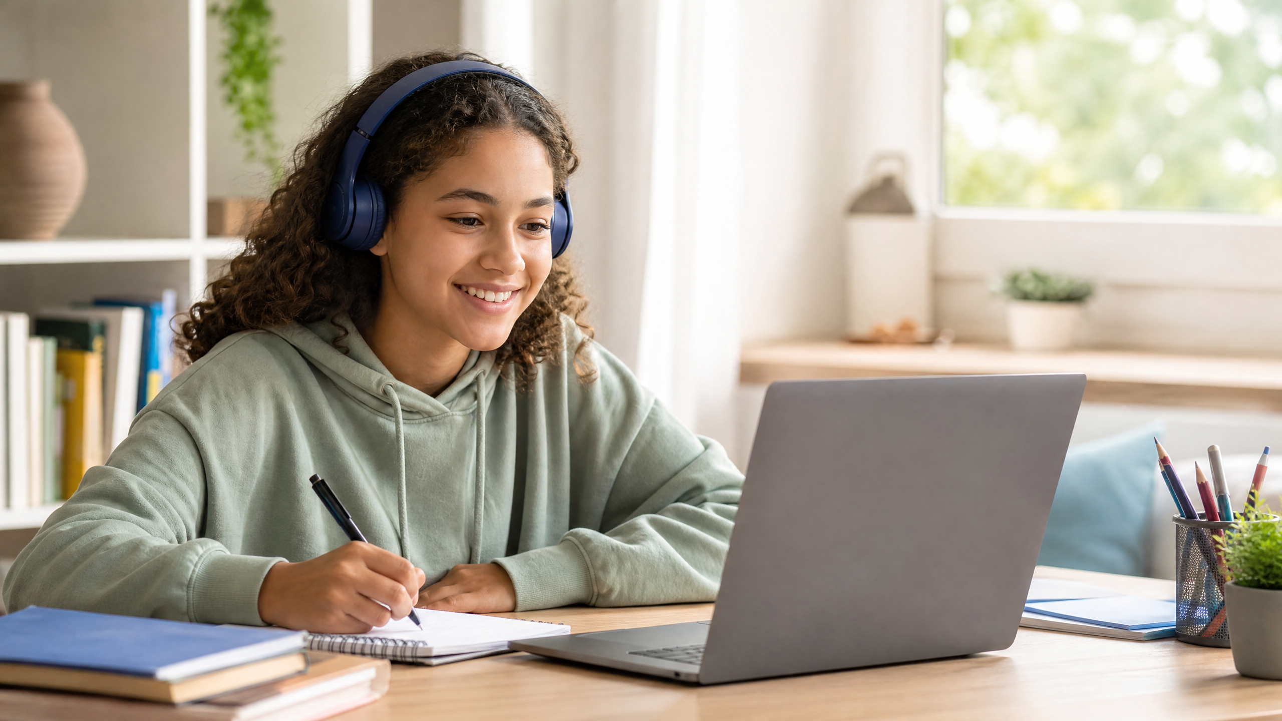 Leerling volgt online bijles bij BijlesHelper